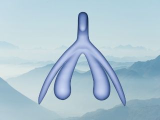 3D-Klitoris blau